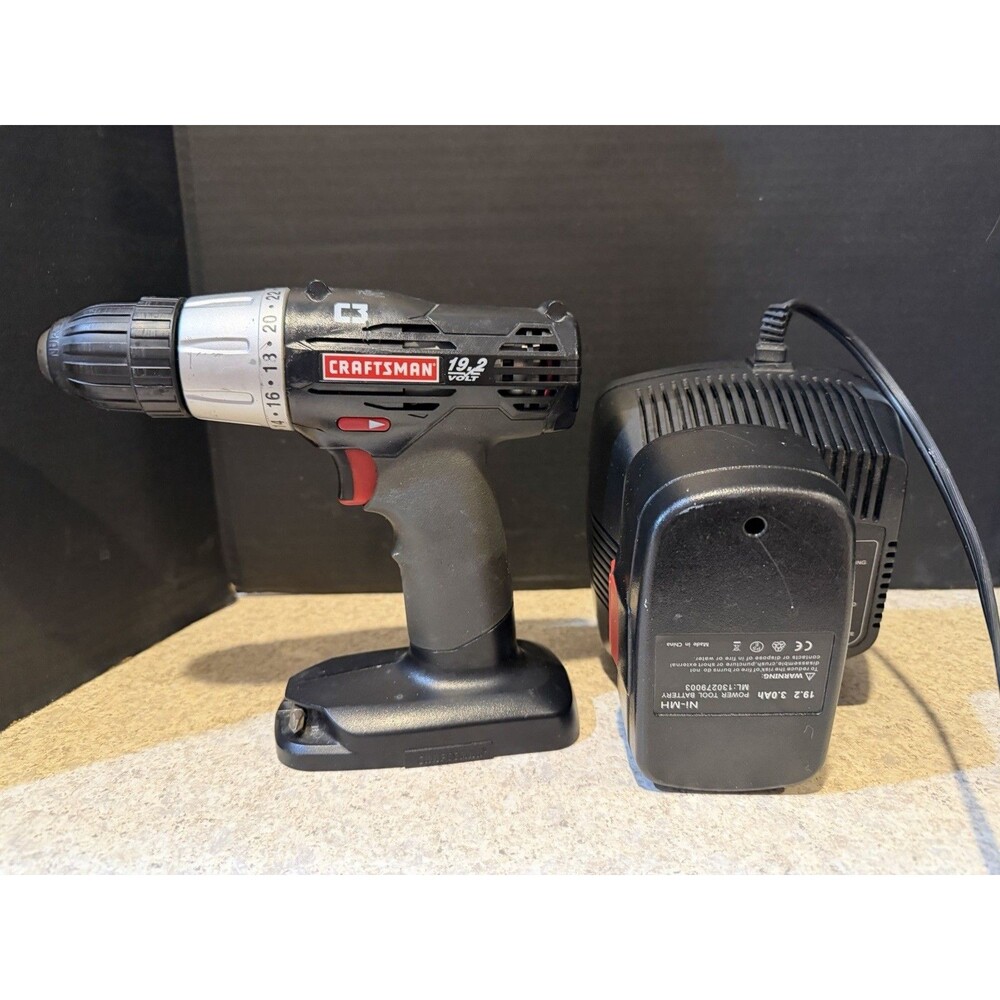 CRAFTSMAN 315.116890 3/8 DRILL w/aftermarket battery& Craftsman Charger -tested